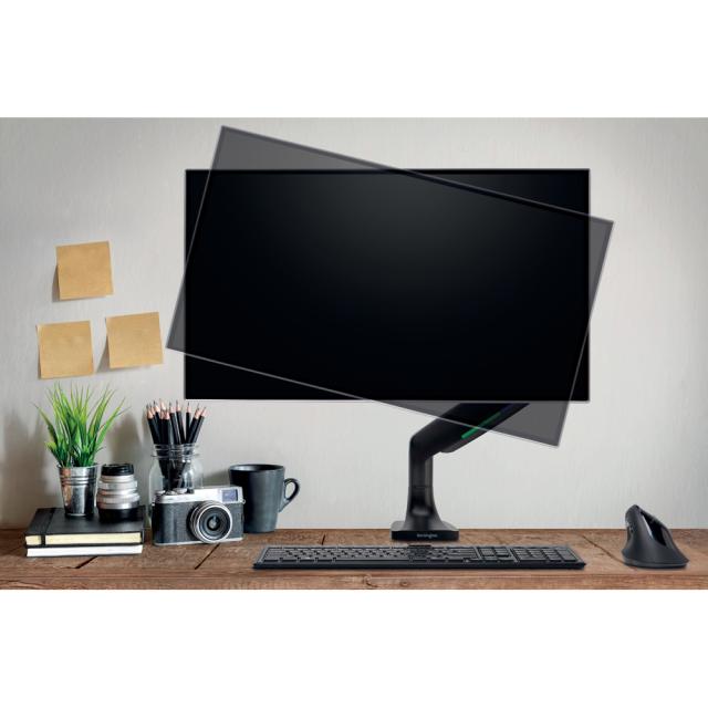Suport pentru monitor Kensington SmartFit One Touch, brat ajustabil, cu fixare pe birou, negru