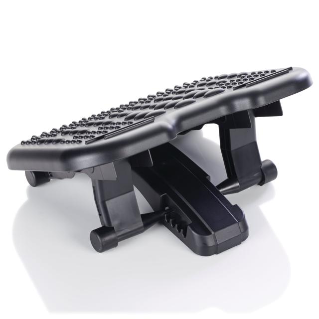 Suport ergonomic Kensington SoleMassage, pentru picioare, inclinatie ajustabila, negru