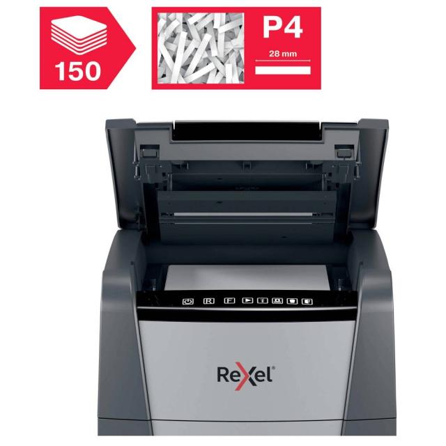 Distrugator documente automat, REXEL Optimum AutoFeed Plus, 150 coli