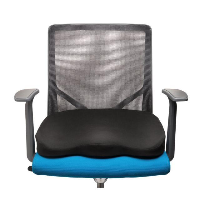 Pernuta ergonomica Kensington, pentru scaun, spuma cu memorie, husa lavabila, negru