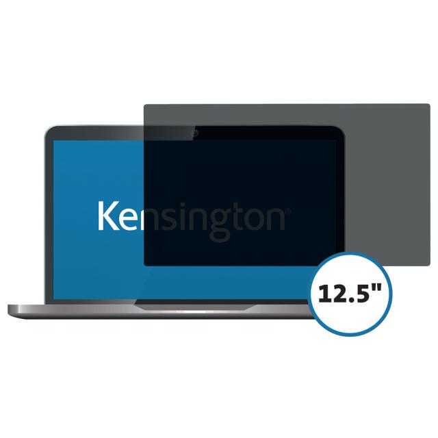 Filtru de confidentialitate Kensington, pentru laptop, 12.5 inch, 16:9, 2 zone, detasabil