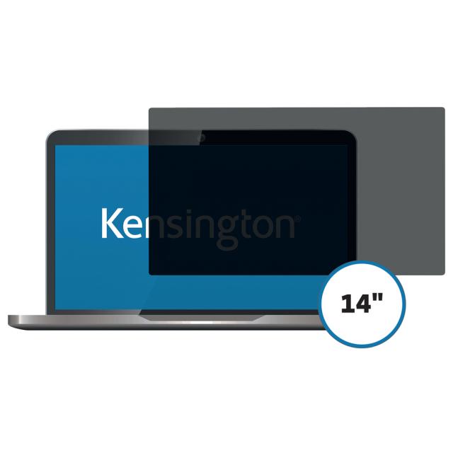 Filtru de confidentialitate Kensington, pentru laptop, 14.0 inch, 16:9, 2 zone, detasabil