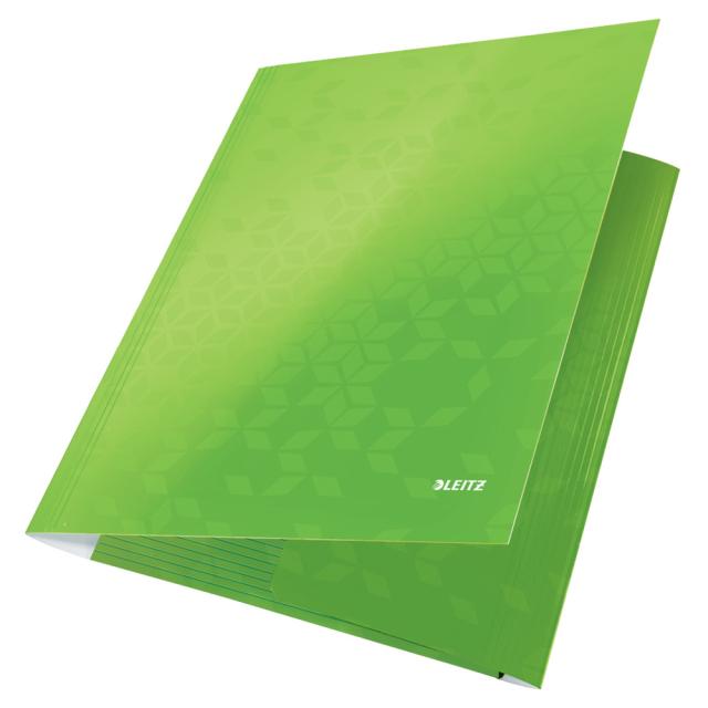 Mapa cu elastic Leitz WOW, carton laminat, A4, 250 coli, verde