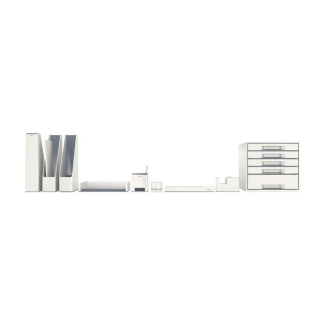 Dispenser banda adeziva Leitz WOW, PS, banda inclusa, culori duale, alb-gri