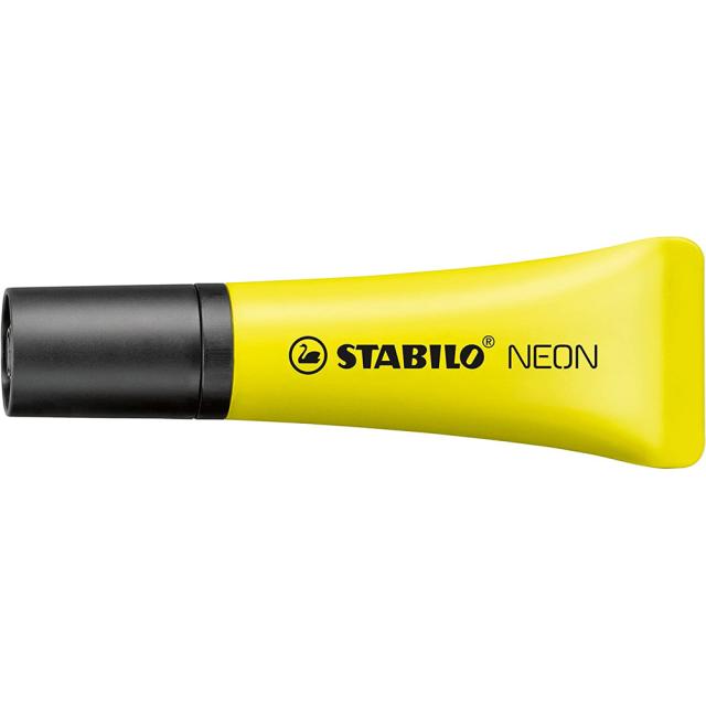 Textmarker Stabilo Neon, 3 bucati/set, plasa, galben