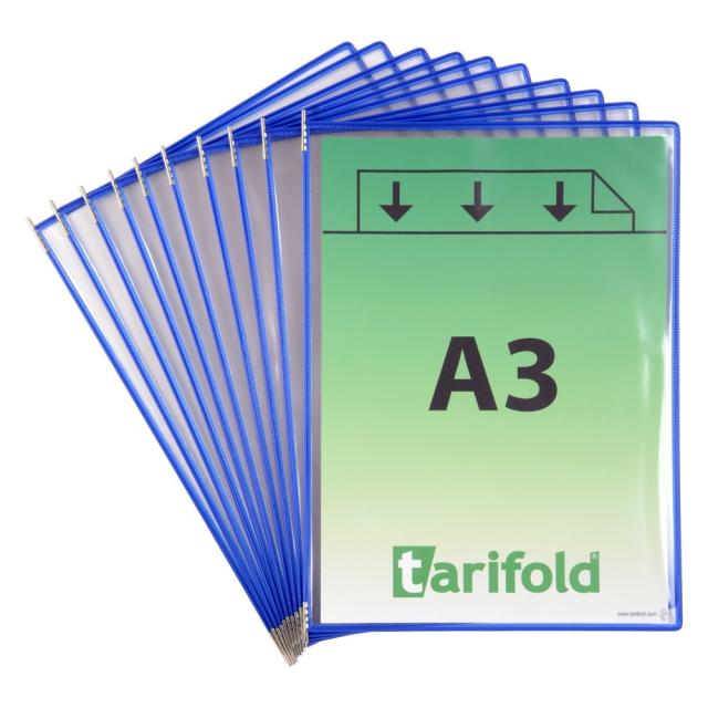 Display Tarifold, A3, 10 bucati/set, albastru
