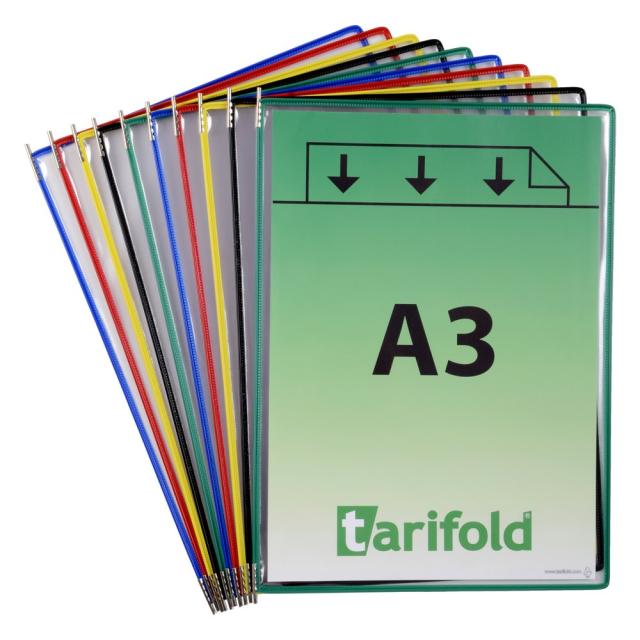 Display Tarifold, A3, 10 bucati/set, culori asortate