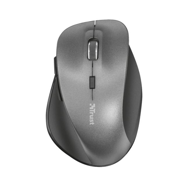 Mouse wireless Trust Ravan negru, usb, ergonomic, cu baterie