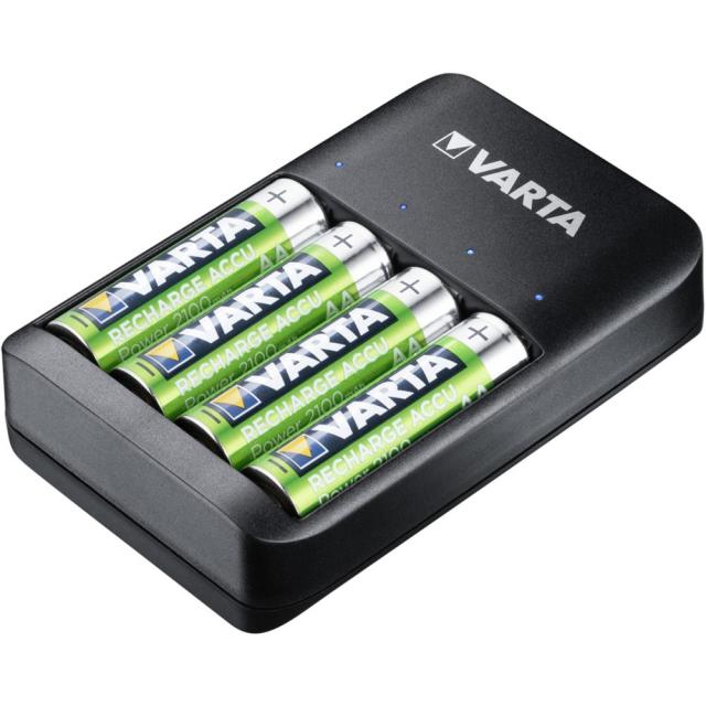 Incarcator USB Varta Value, pentru patru acumulatori, include patru acumulatori Varta Power, AA R6 2100mAh