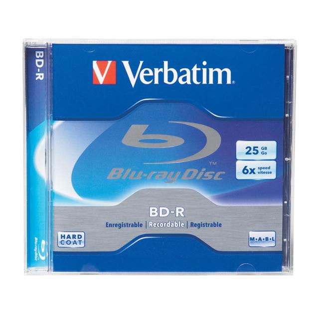 Blu-Ray Verbatim Single Layer, 6x, 25 GB, bucata/jewel