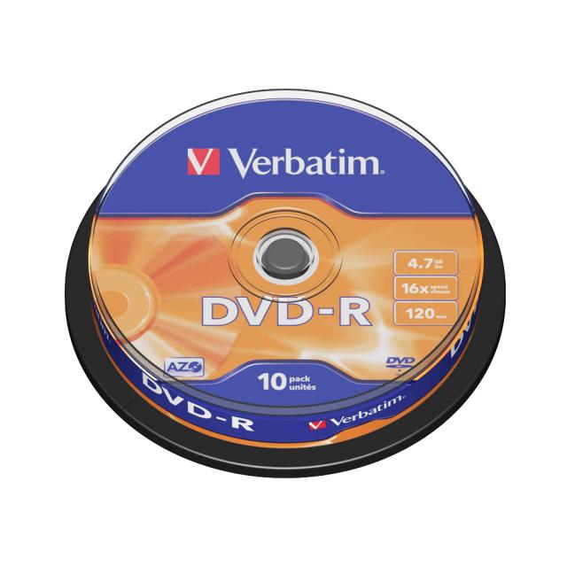 DVD-R Verbatim, 16x, 4.7 GB, 10 bucati/spindle