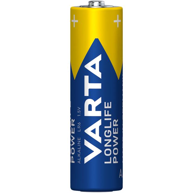 Baterii Varta Longlife Power, LR6, AA, alcaline, 1.5 V, 4 bucati/set