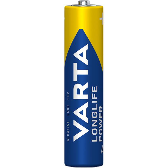 Baterii Varta Longlife Power LR03, AAA, alcaline, 1.5 V, 4 bucati/set