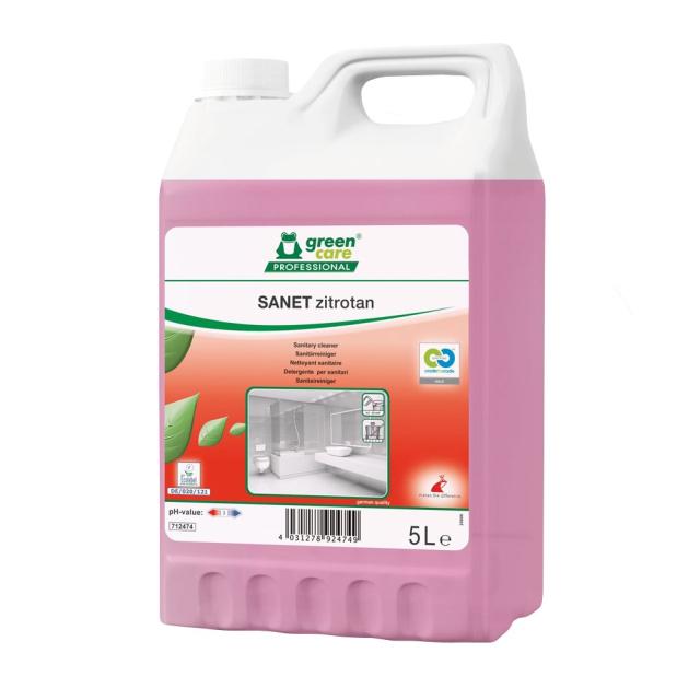 Detergent ecologic pentru spatii sanitare SANET ZITROTAN, 5 l
