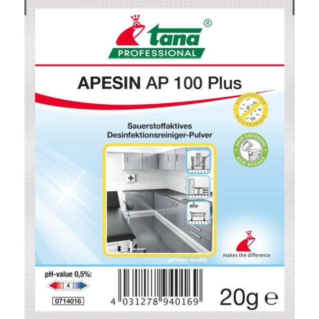 Detergent dezinfectant pudra APESIN AP 100 plus, 20 g,  1 plic