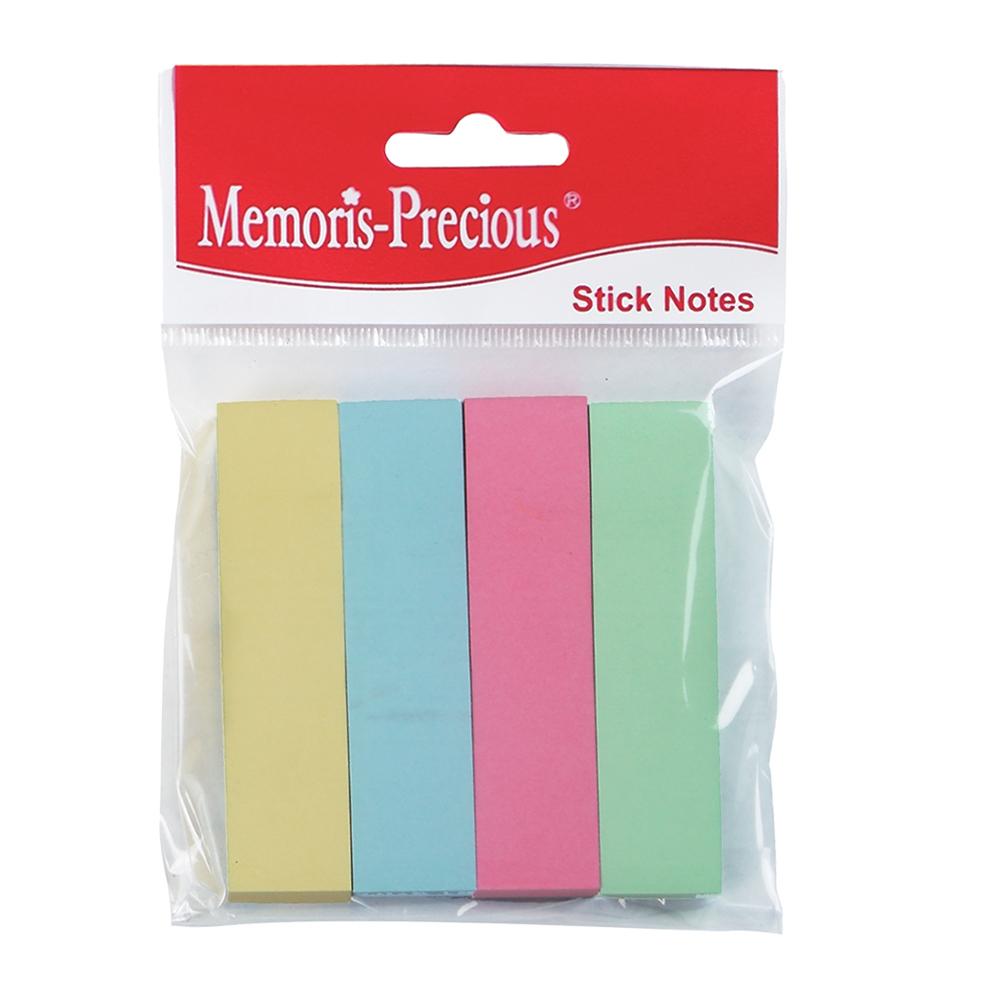 Index Memoris - Precious, autoadeziv, hartie,  19 x 76 mm, 4 culori/set, 100 file/culoare