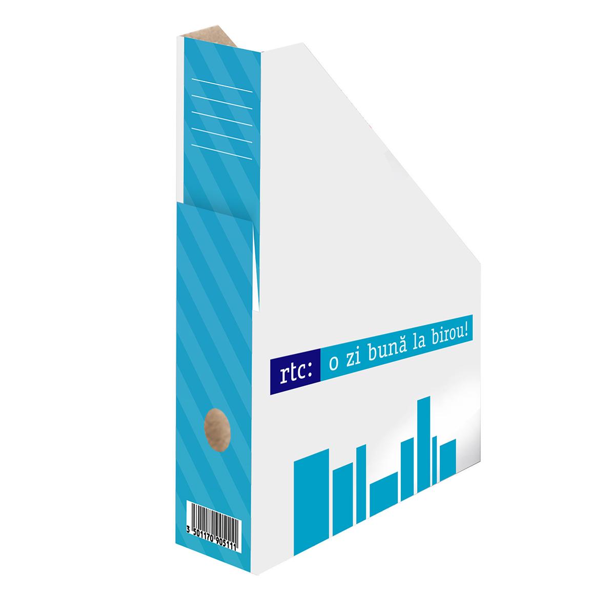 Suport vertical pentru documente RTC, carton FSC, alb, 20 bucati/set