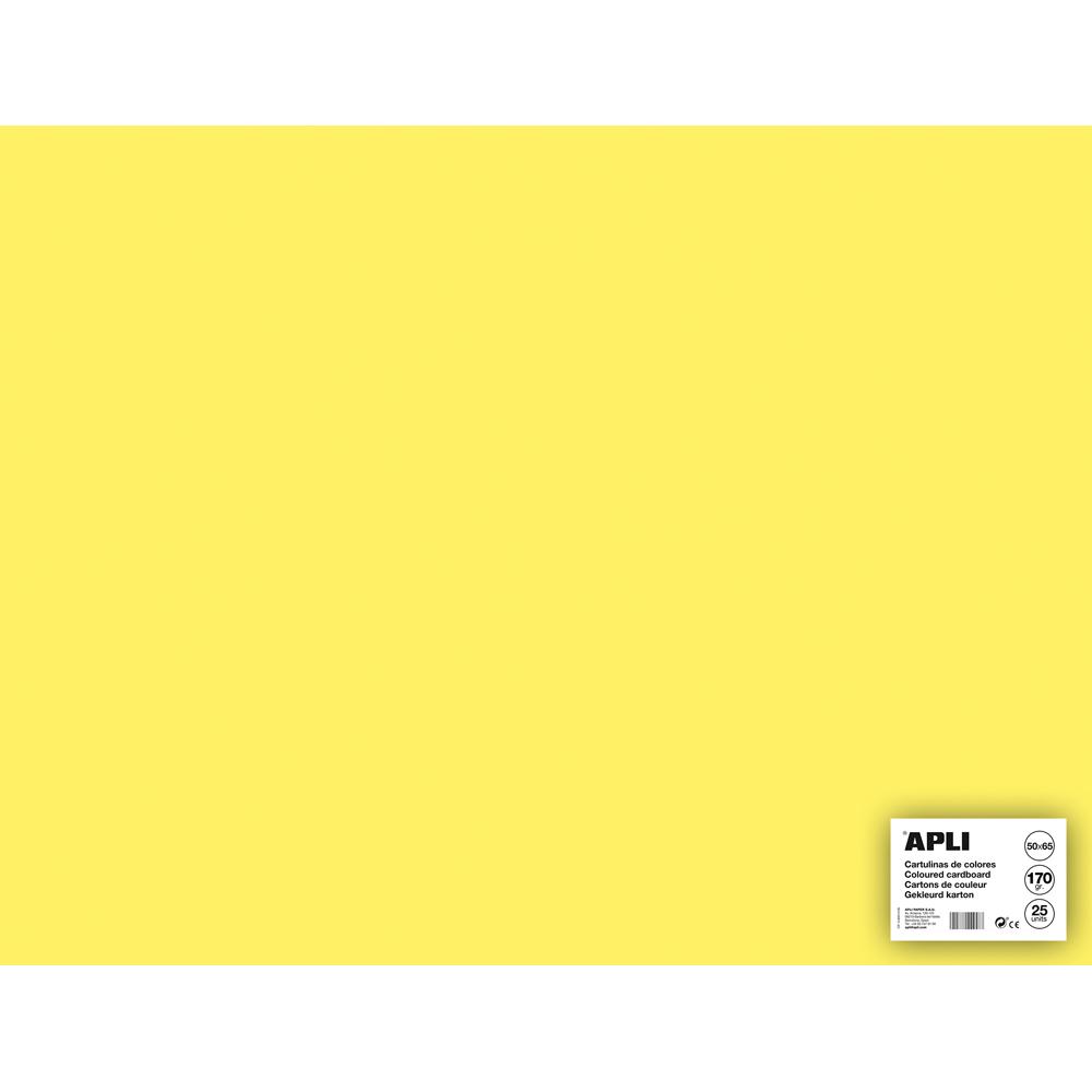 Carton color, Apli, 50x65, 170 g, 25 coli/top, galben pal