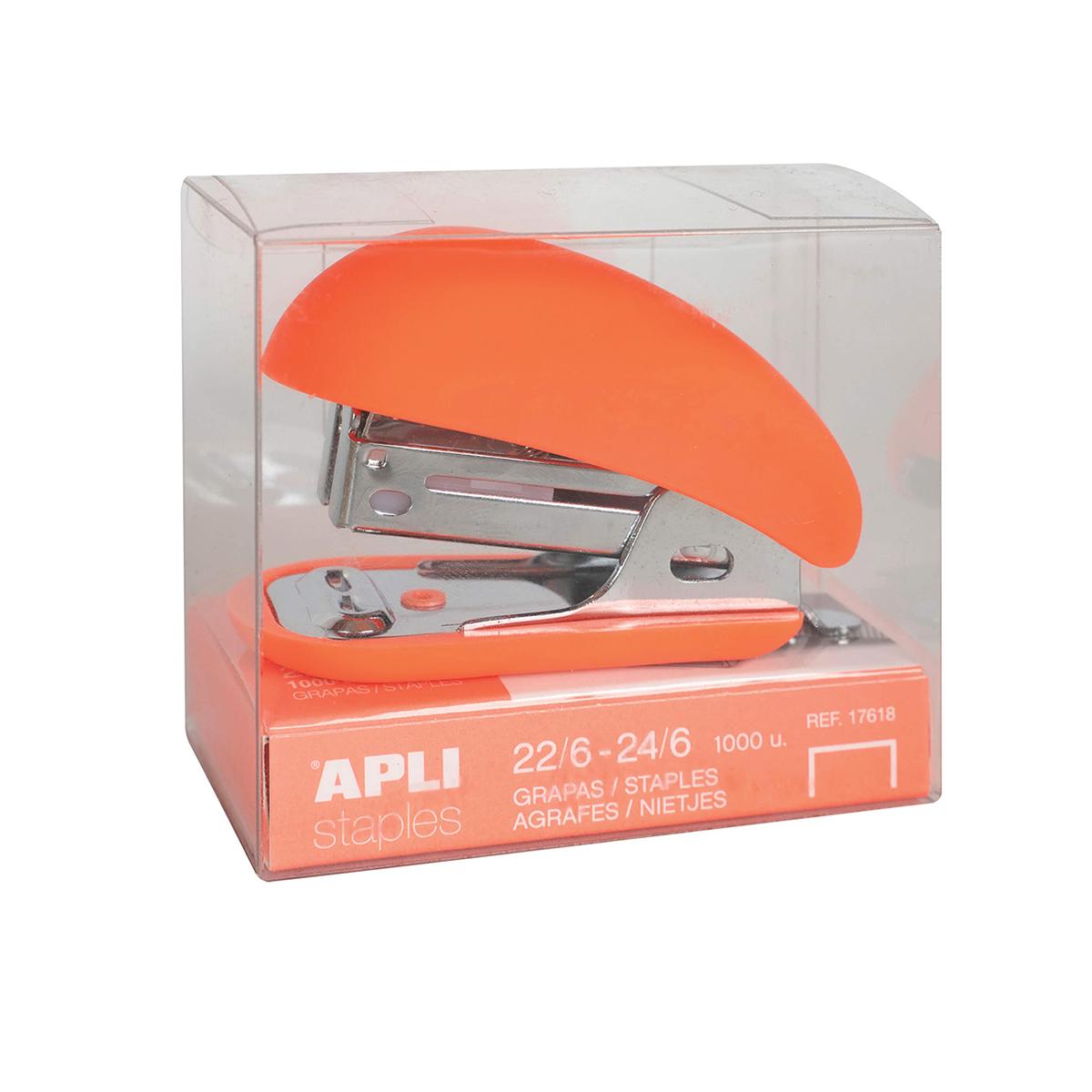 Mini capsator Apli Fluor Collection, 24/6, 63 cm, orange