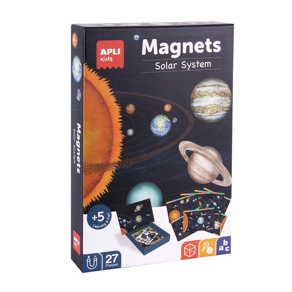 Set magnetic Apli, Sistemul Solar, 28x18 cm, 27 magneti