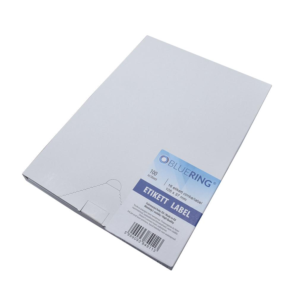 Etichete Bluering, 210 x 148 mm, 200 etichete, 100 coli/top