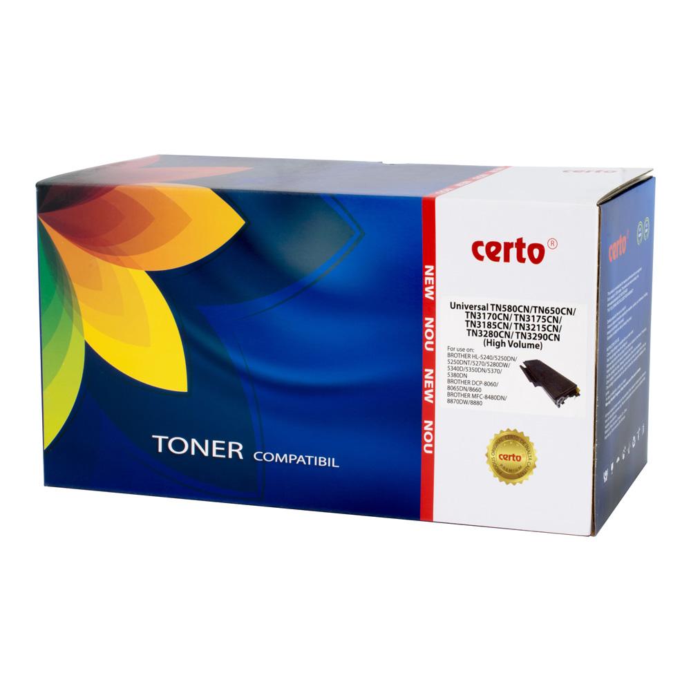 Toner Certo, compatibil Brother TN3280, 8000 pagini, negru