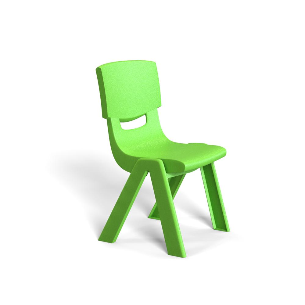 Scaun verde plastic pentru copii Office1, 41x35x62 cm