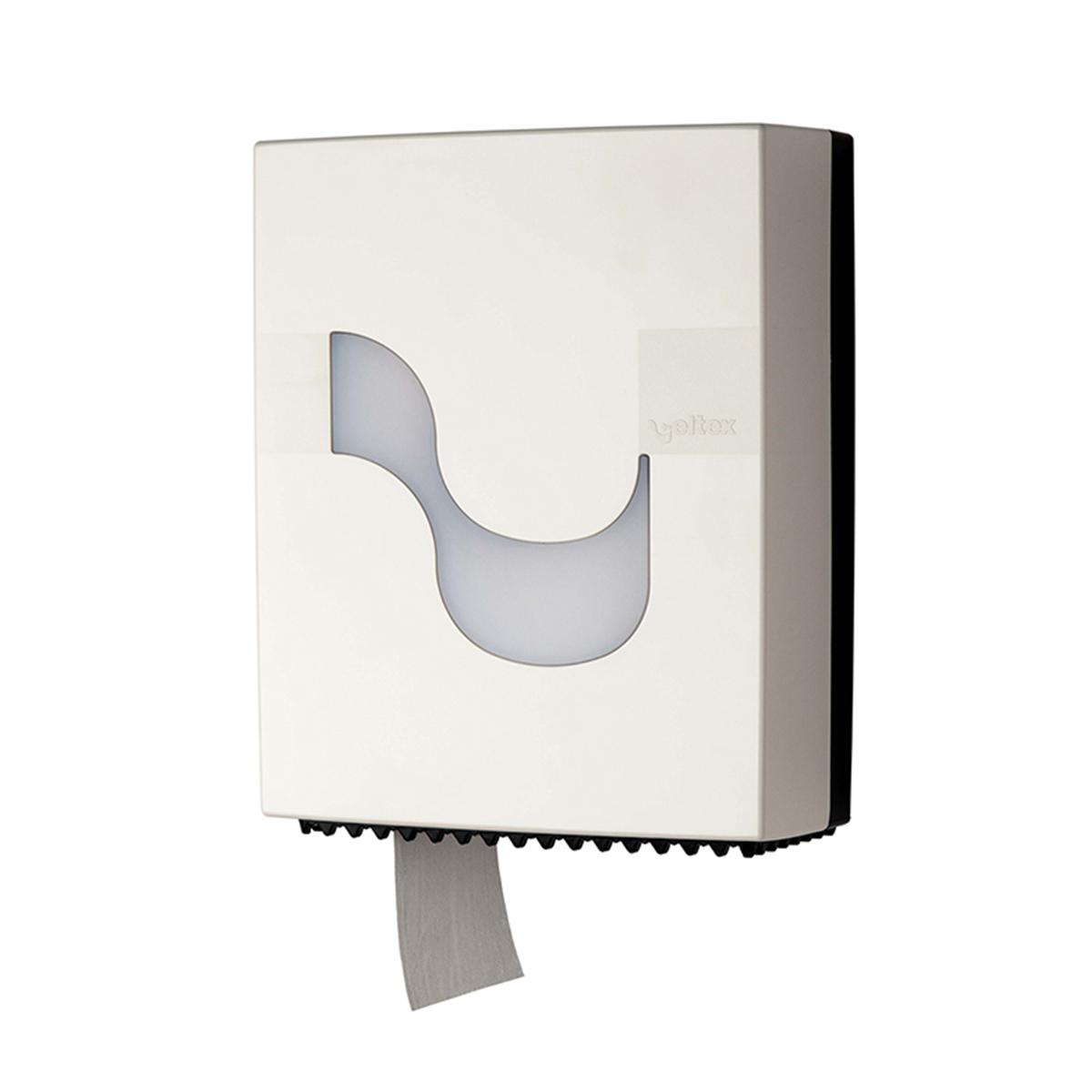 Dispenser Celtex, Megamini, pentru hartie igienica Mini Jumbo, plastic, alb
