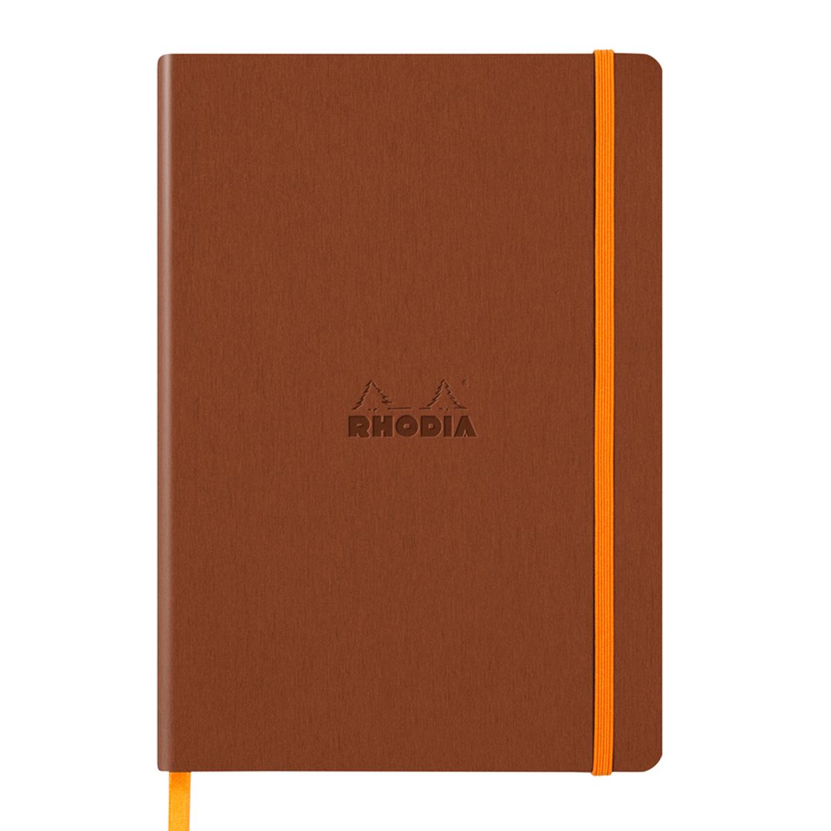 Notebook A5 Rhodiarama, 80 file, ivory, dictando, cupru