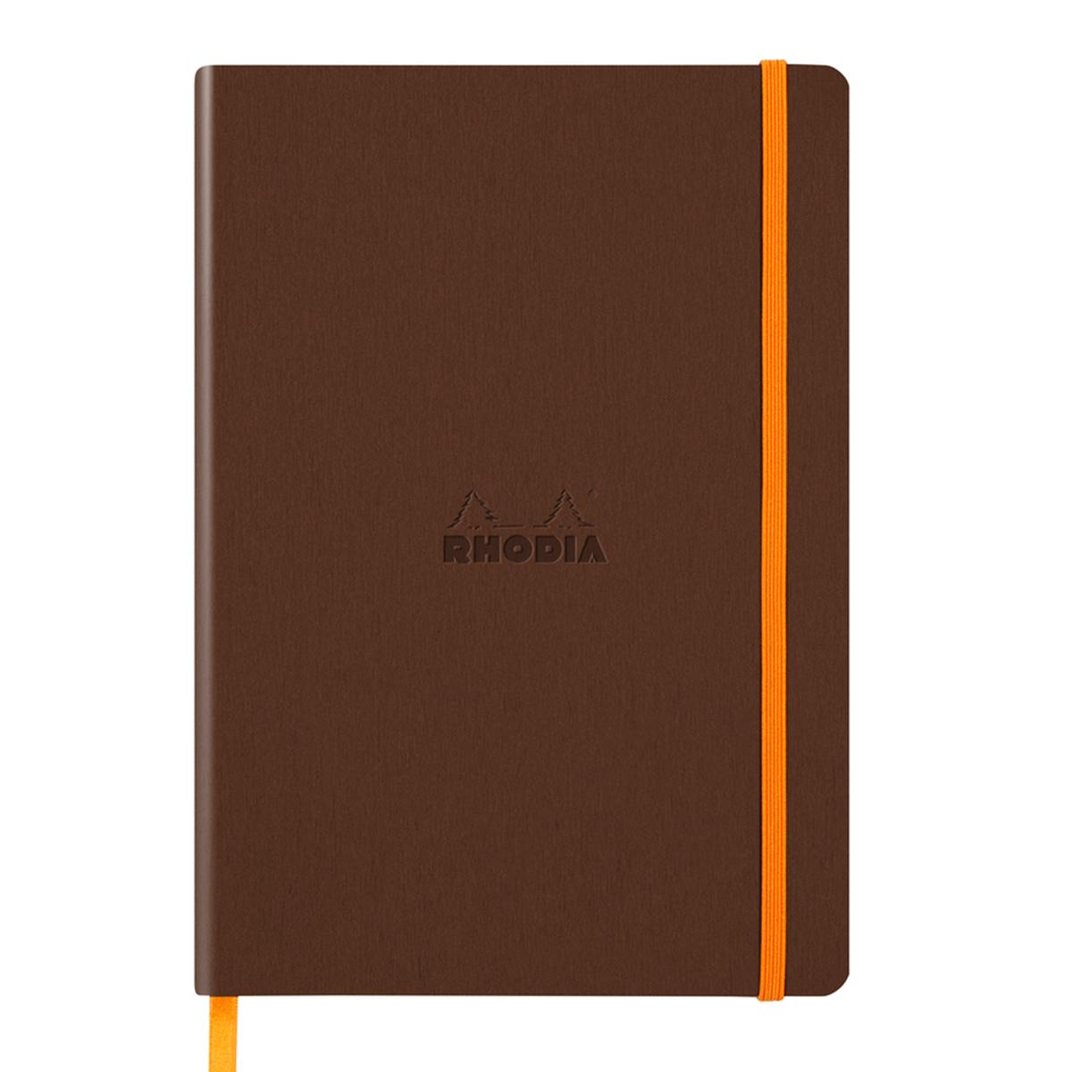 Notebook A5 Rhodiarama, 80 file, ivory, dictando, bronz