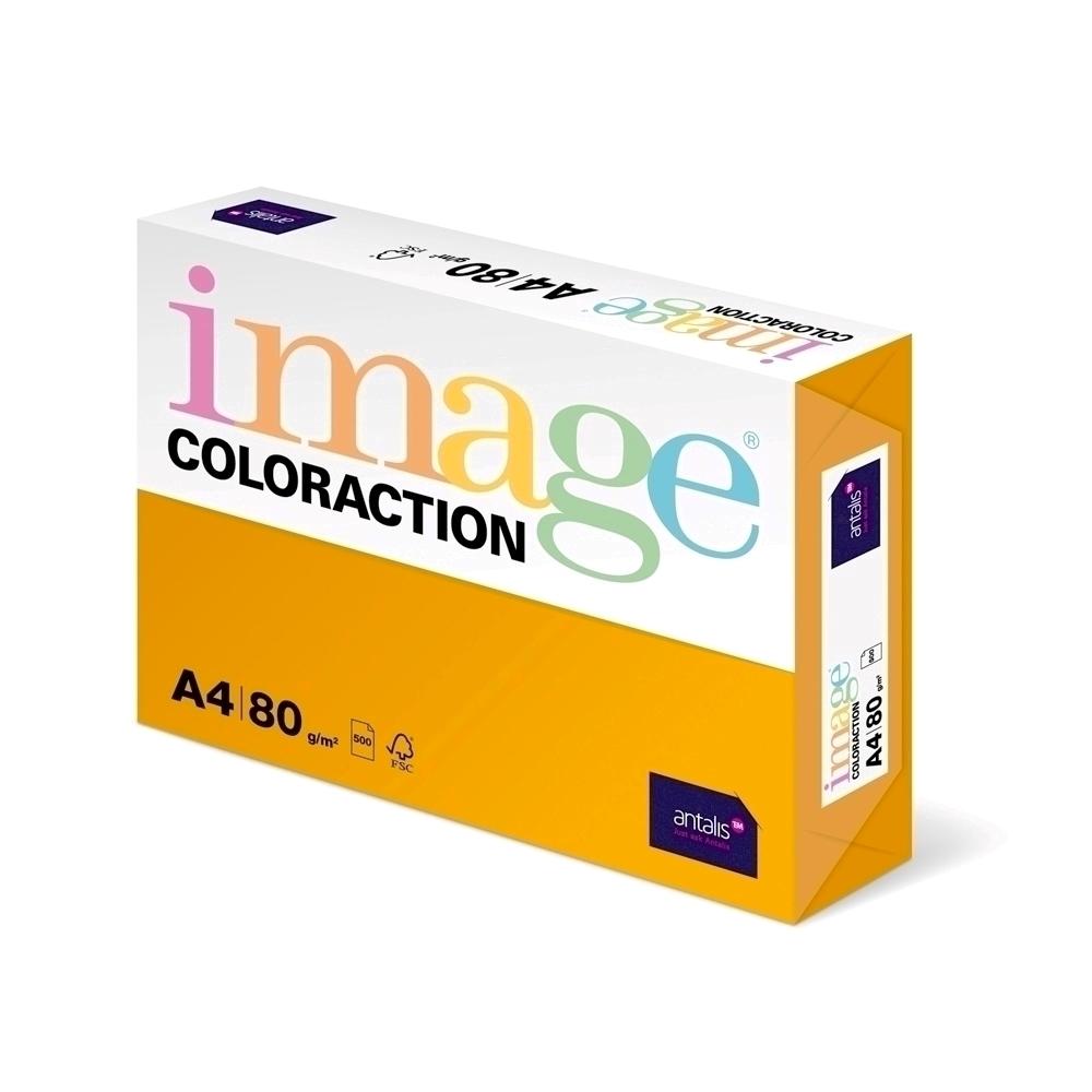 Hartie color Coloraction, A4, 80g/mp, portocaliu, 500 coli/top