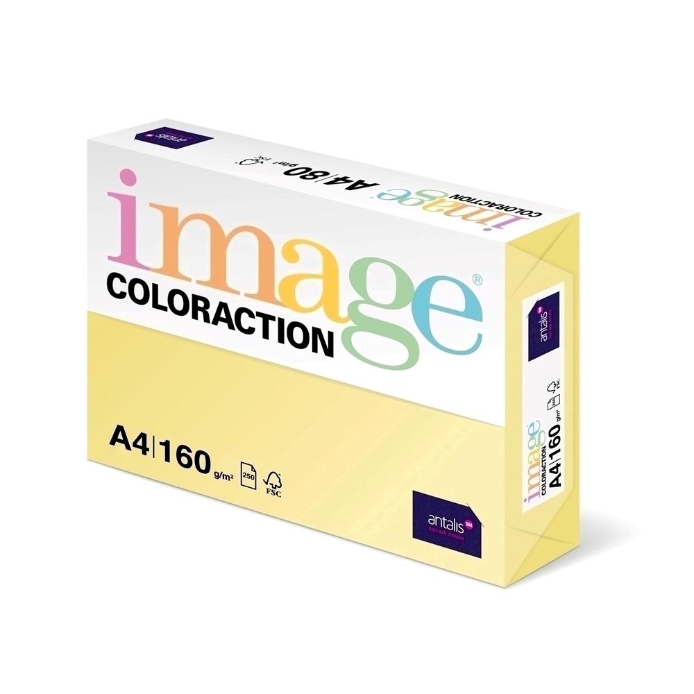Carton color Coloraction, A4, 160 g/mp, galben pal-desert, 250 coli/top