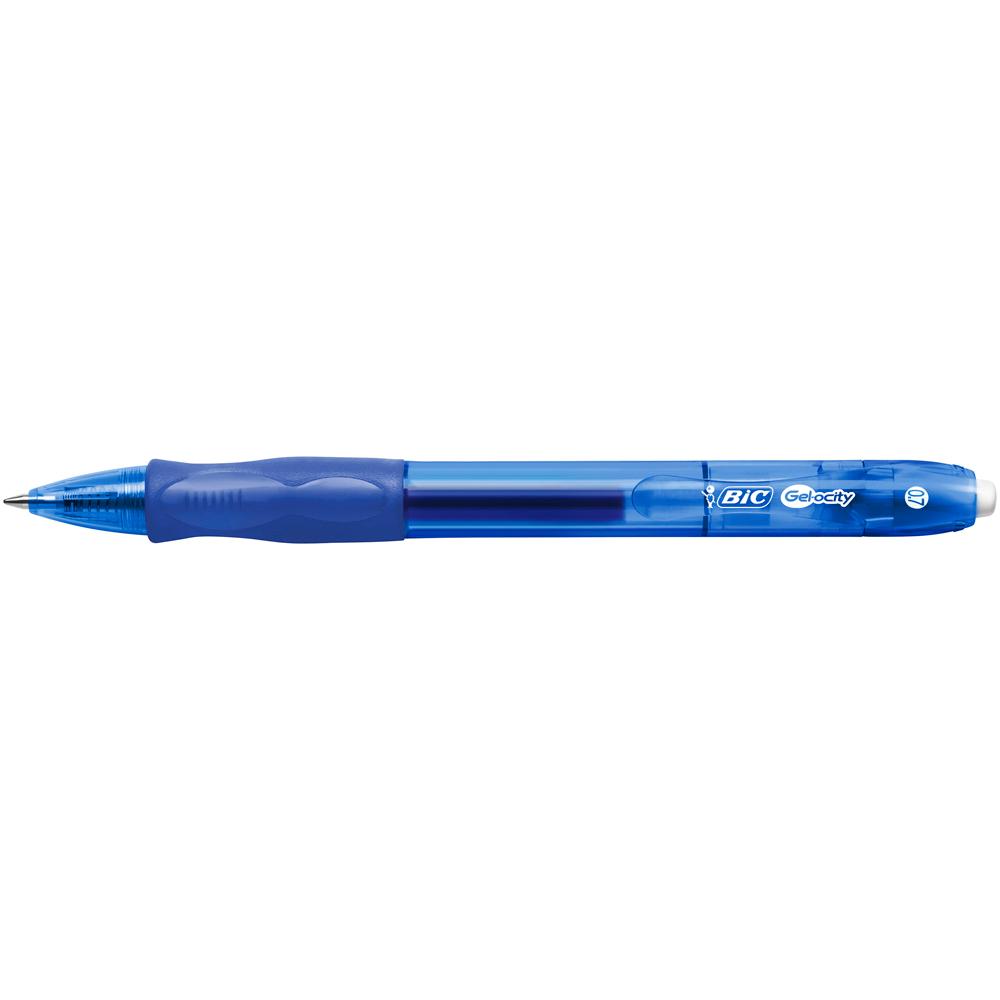 Roller cu gel BIC, Gelocity Clic, 0.7 mm, scriere albastra