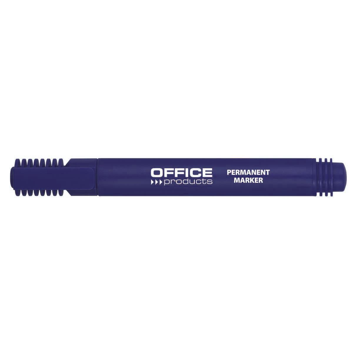 Marker permanent, Office Products, varf rotund, 1-3 mm, albastru