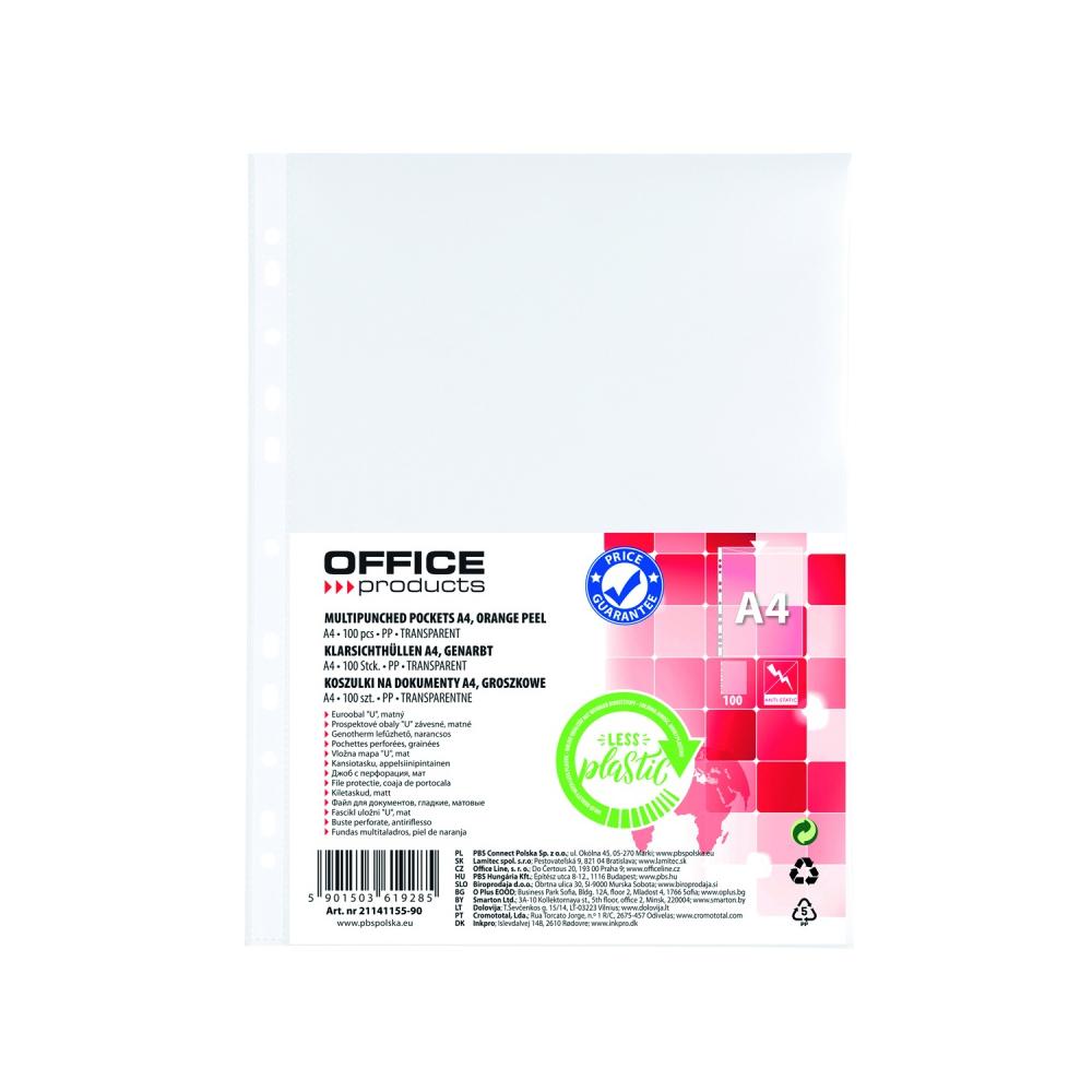 File de protectie Office Products, A4, plastic, 100 bucati/set