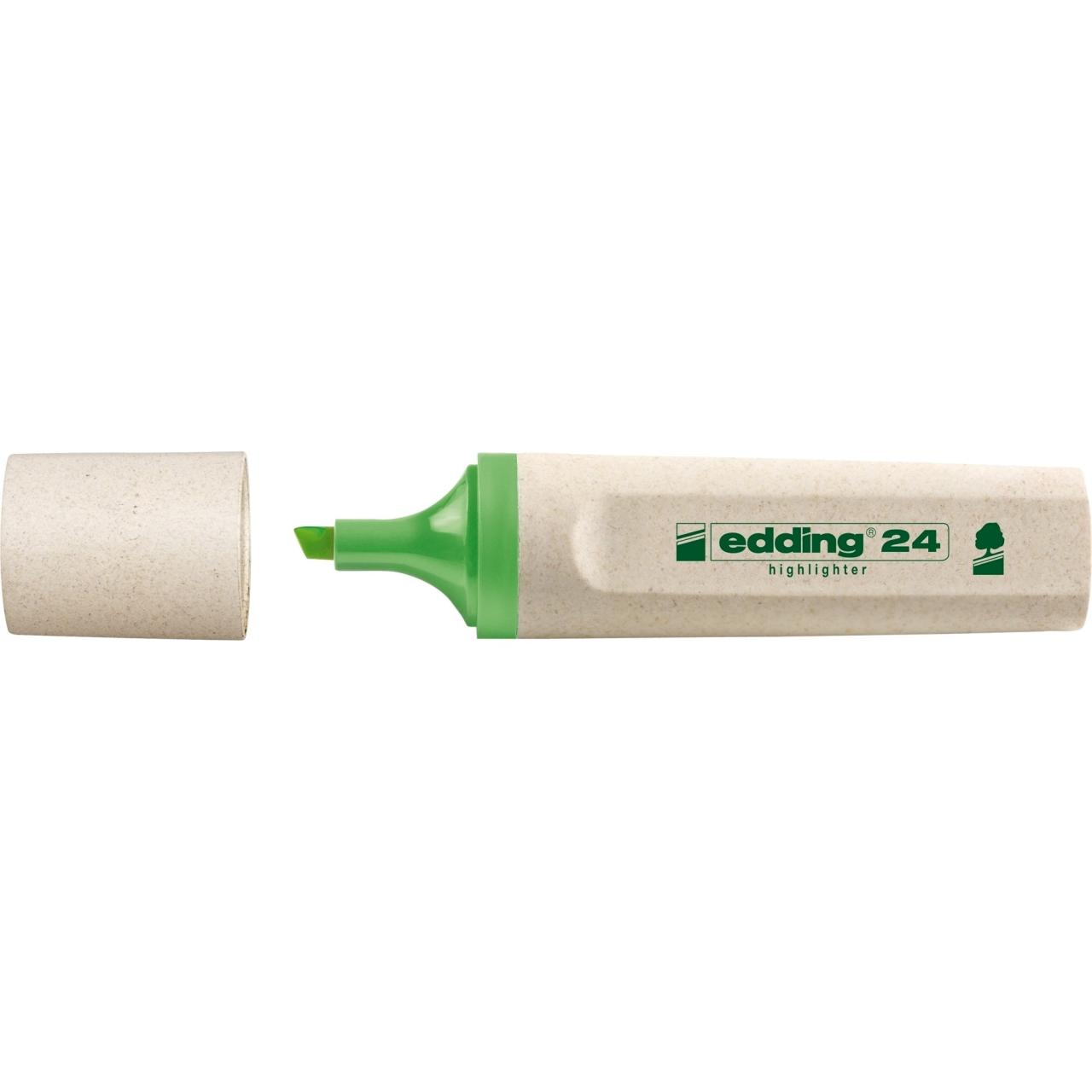 Textmarker Edding Ecoline, varf retezat, 2-5 mm, verde