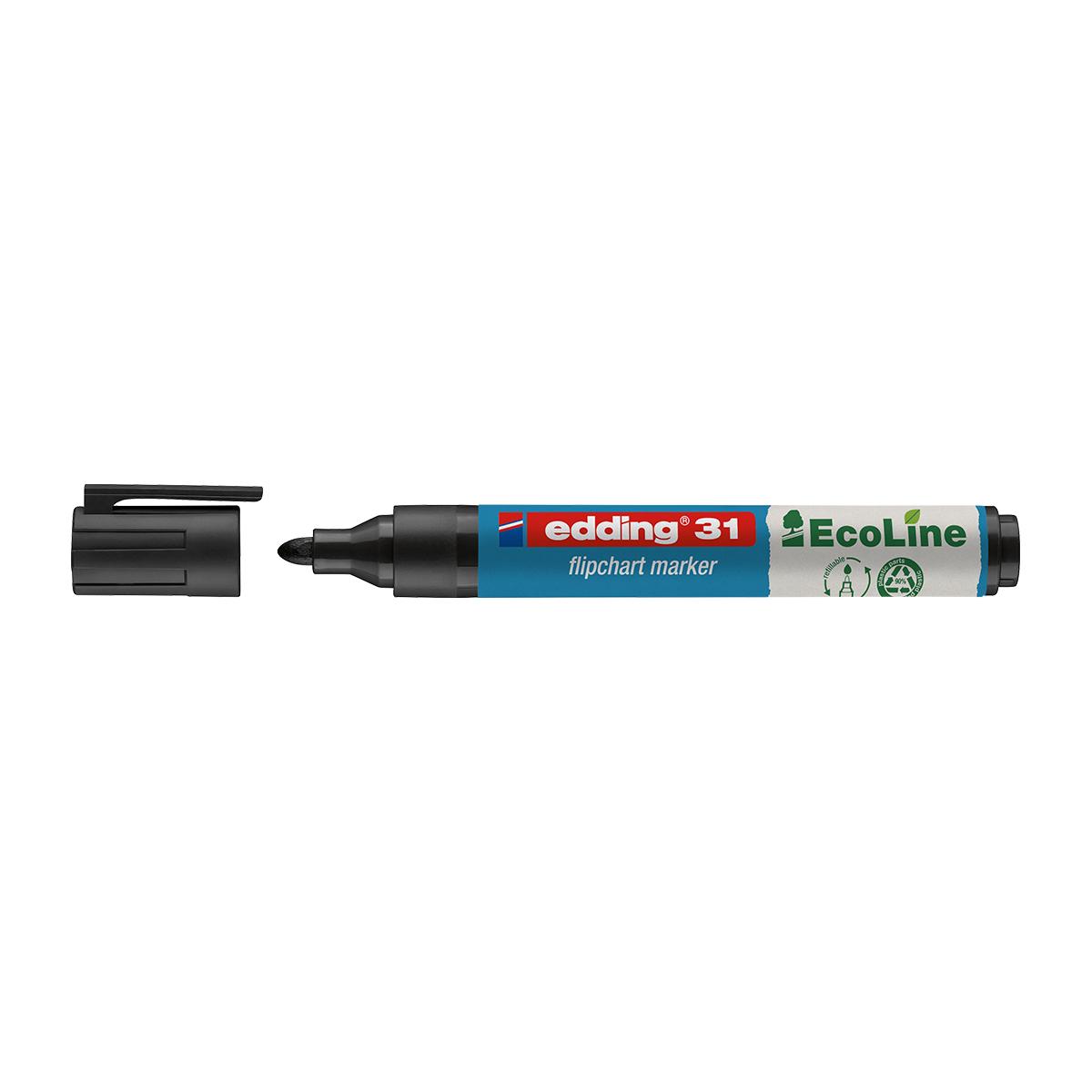 Marker flipchart Edding Ecoline 1.5-3 mm, negru