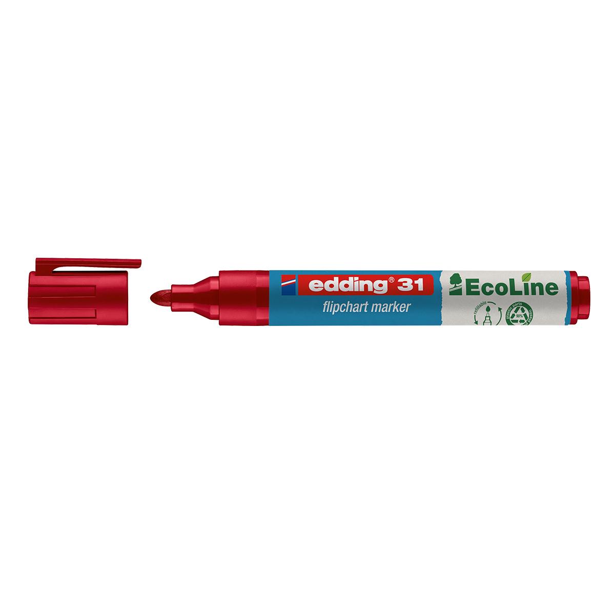Marker flipchart Edding, Ecoline 1.5-3 mm, rosu
