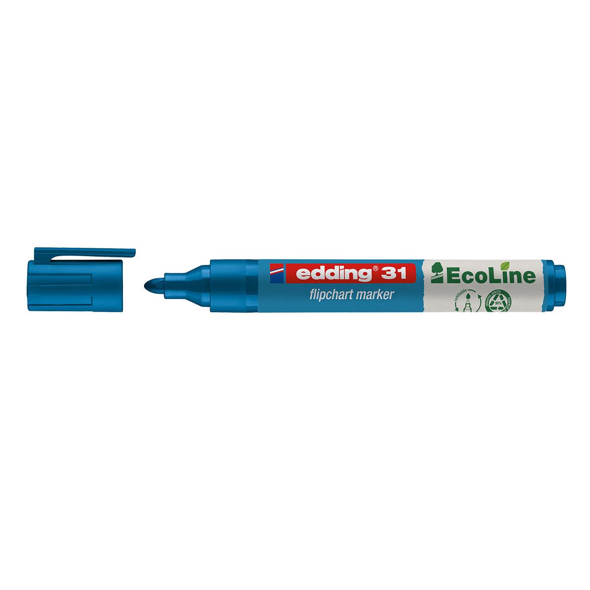 Marker flipchart Edding, Ecoline 1.5-3 mm, albastru