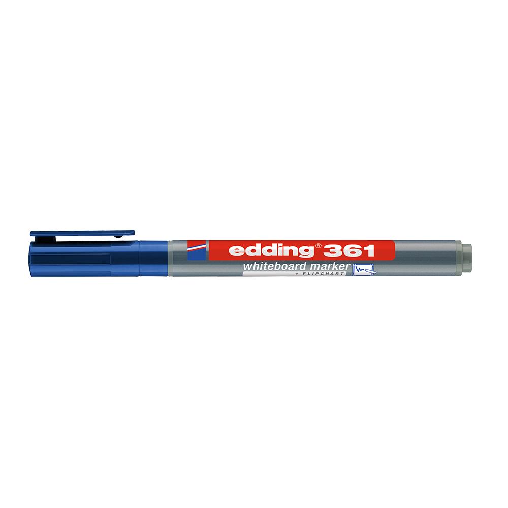 Marker pentru tabla Edding 361, corp plastic, varf 1 mm, albastru