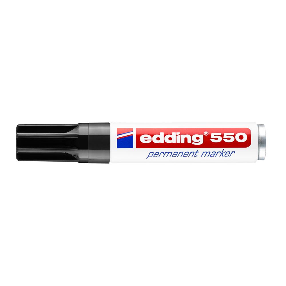 Marker permanent Edding 550, varf 3-4 mm, negru