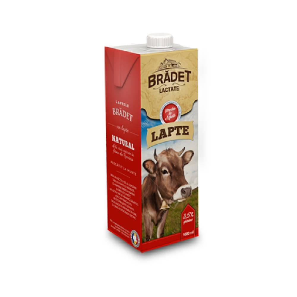 Lapte UHT, Bradet, 1L, 3.5% grasime
