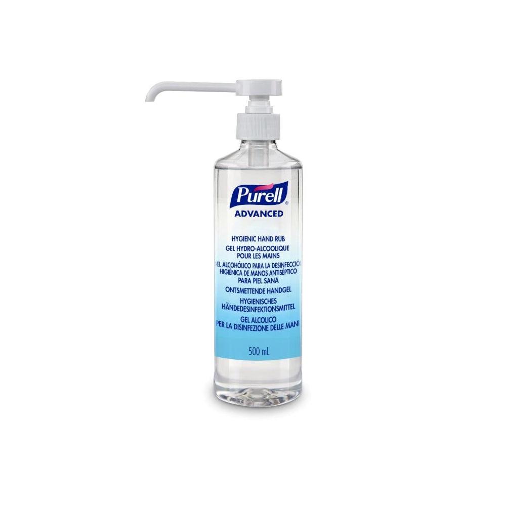 Gel dezinfectant Purell Advanced Hand Rub, flacon rotund cu pompita, 500 ml