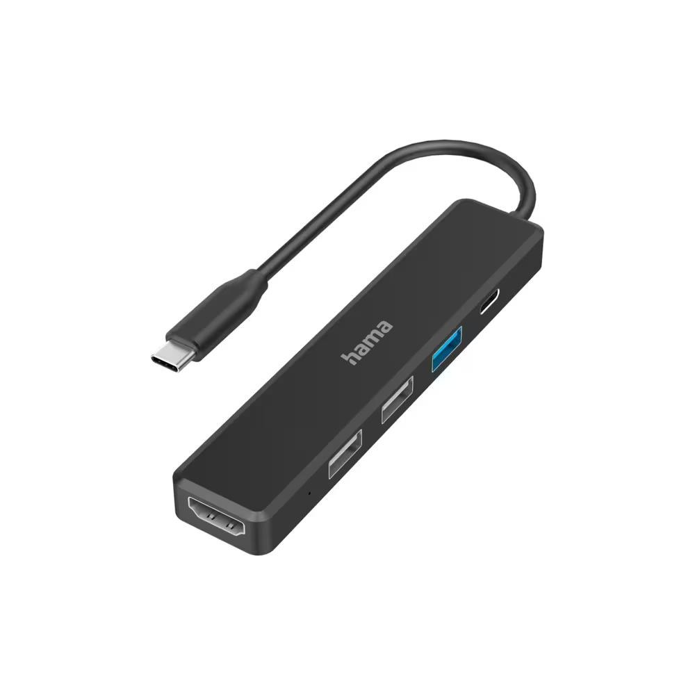 Hub USB-C Hama, Multiport, 5 Ports, 3 x USB-A, USB-C, HDMI