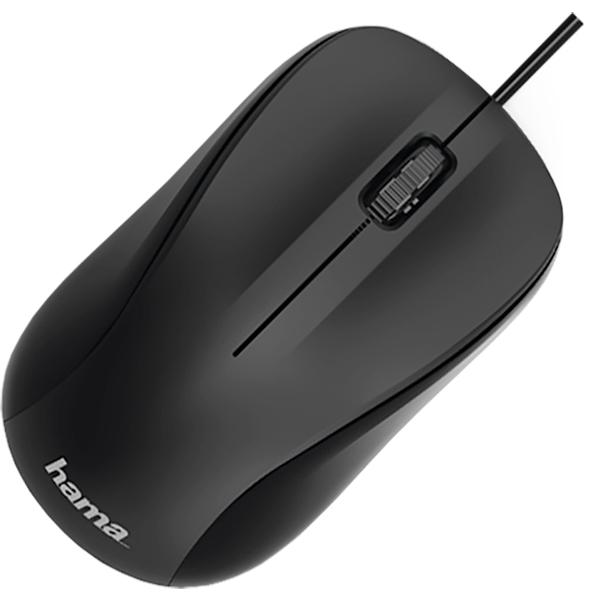Mouse cu fir HAMA MC-300, 1200 dpi, negru