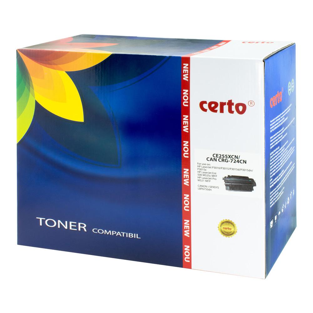 Toner Certo, compatibil CE255X, CRG-724H, 12500 pagini, negru