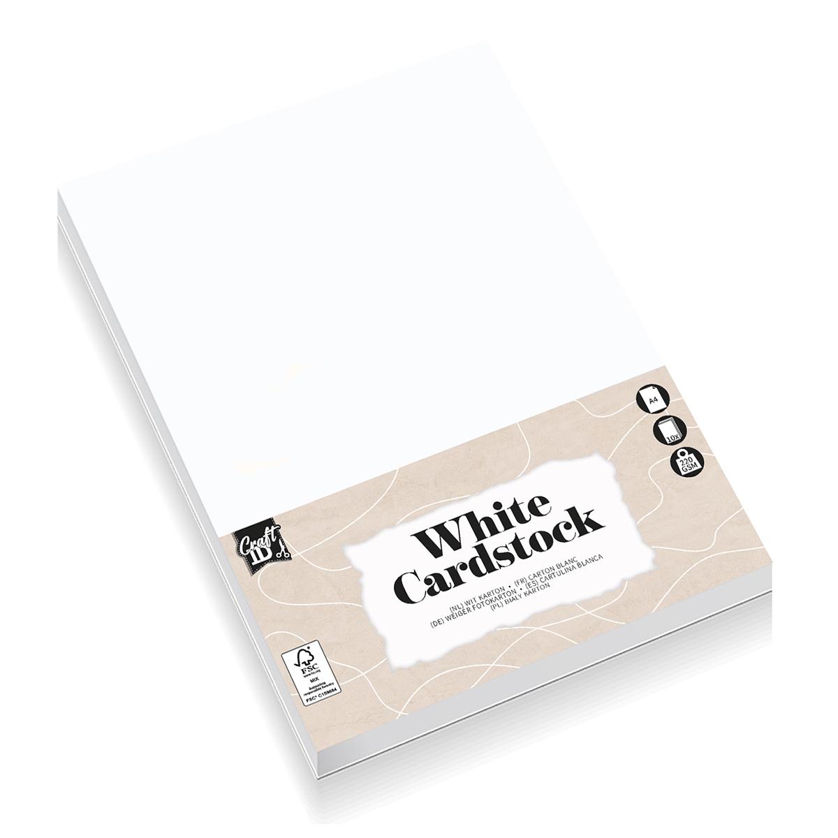 Set 10 bucati carton alb, A4, 220 g