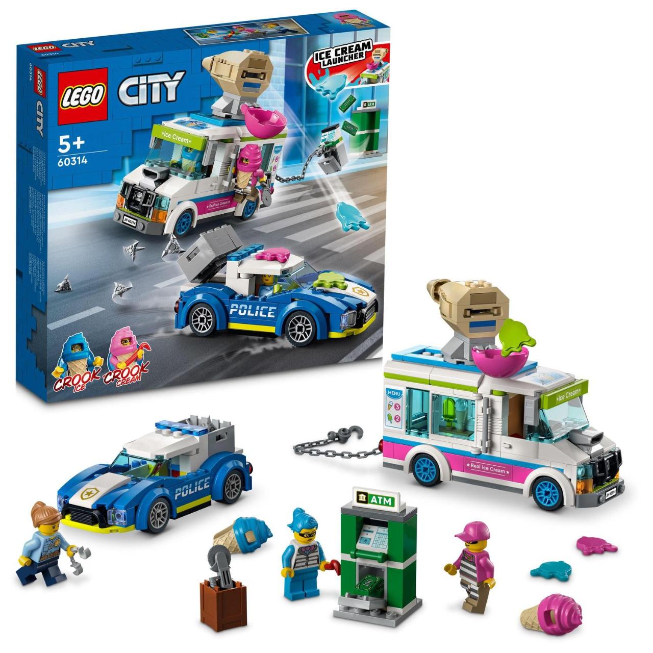 LEGO City, Politia in urmarirea furgonetei cu inghetata, numar piese 317, varsta 5+