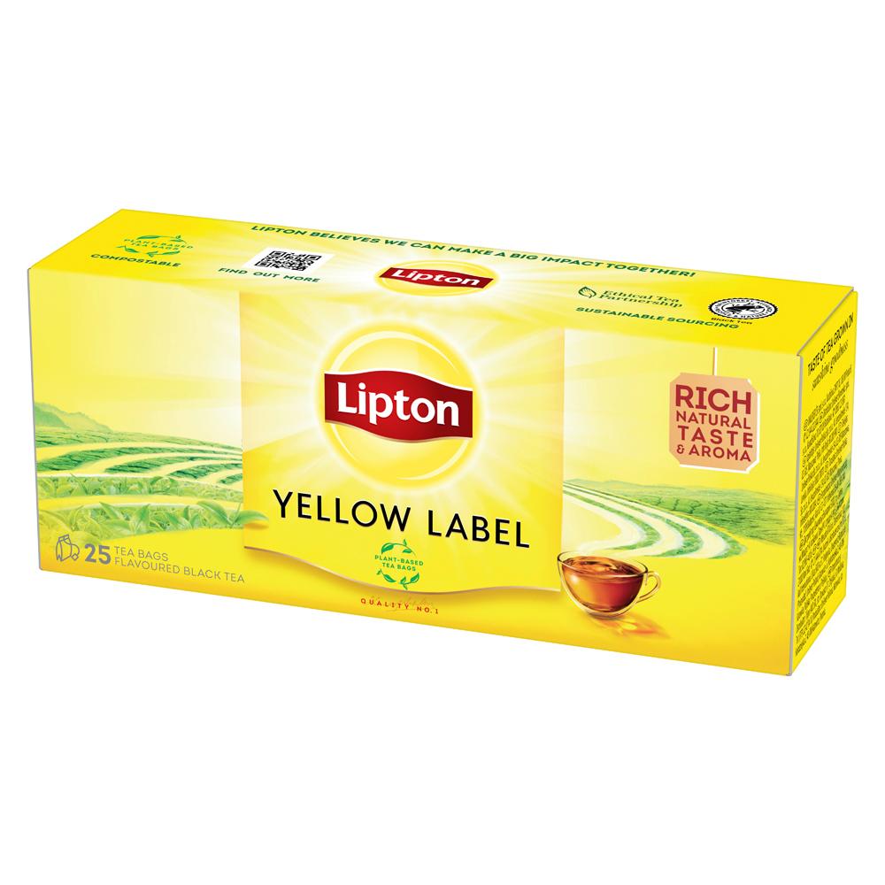 Ceai negru Lipton, Yellow Label, 25 plicuri/cutie