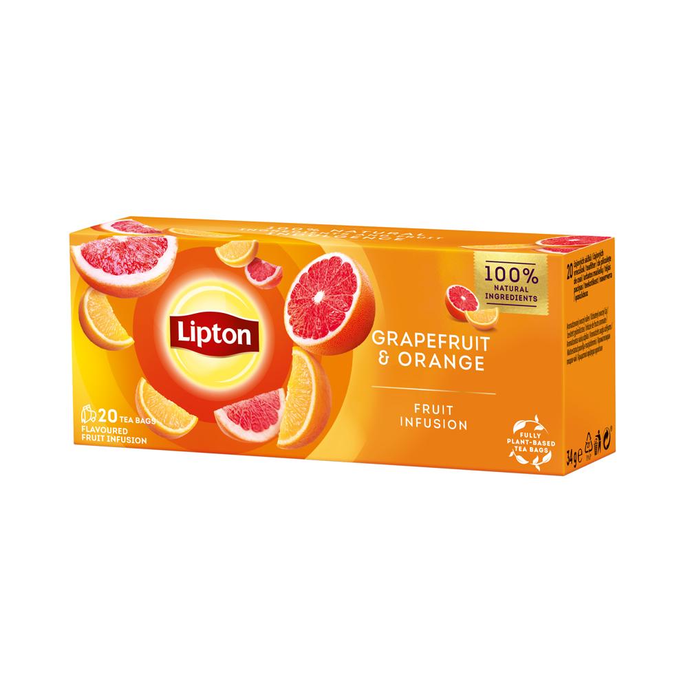 Ceai Lipton grapefruit si portocala 20plicuri/um